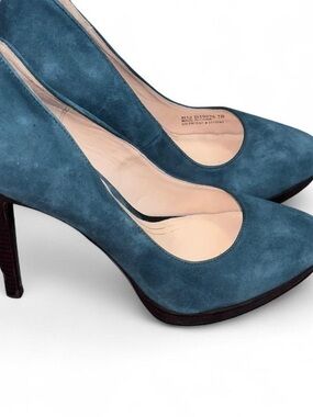 COLE HAAN Teal Suede High Heels - Size 7B